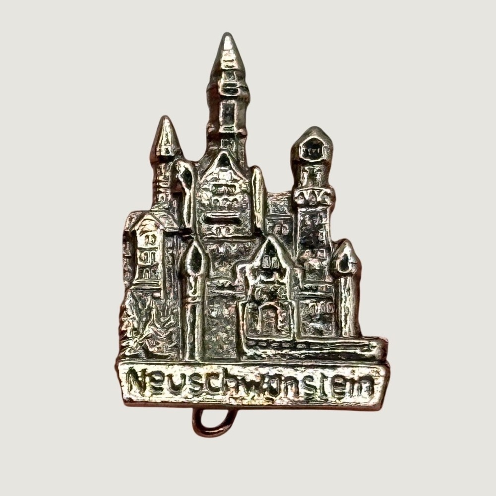 Vintage Neuschwanstein Bavaria Germany Castle Landmark Souvenir Travel Lapel Pin